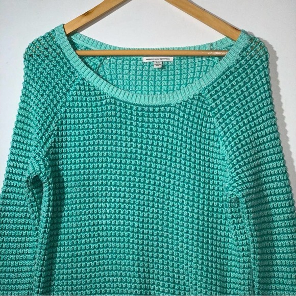 American Eagle Sweater chunky knit scoop neck sweater size Med - Picture 5 of 5